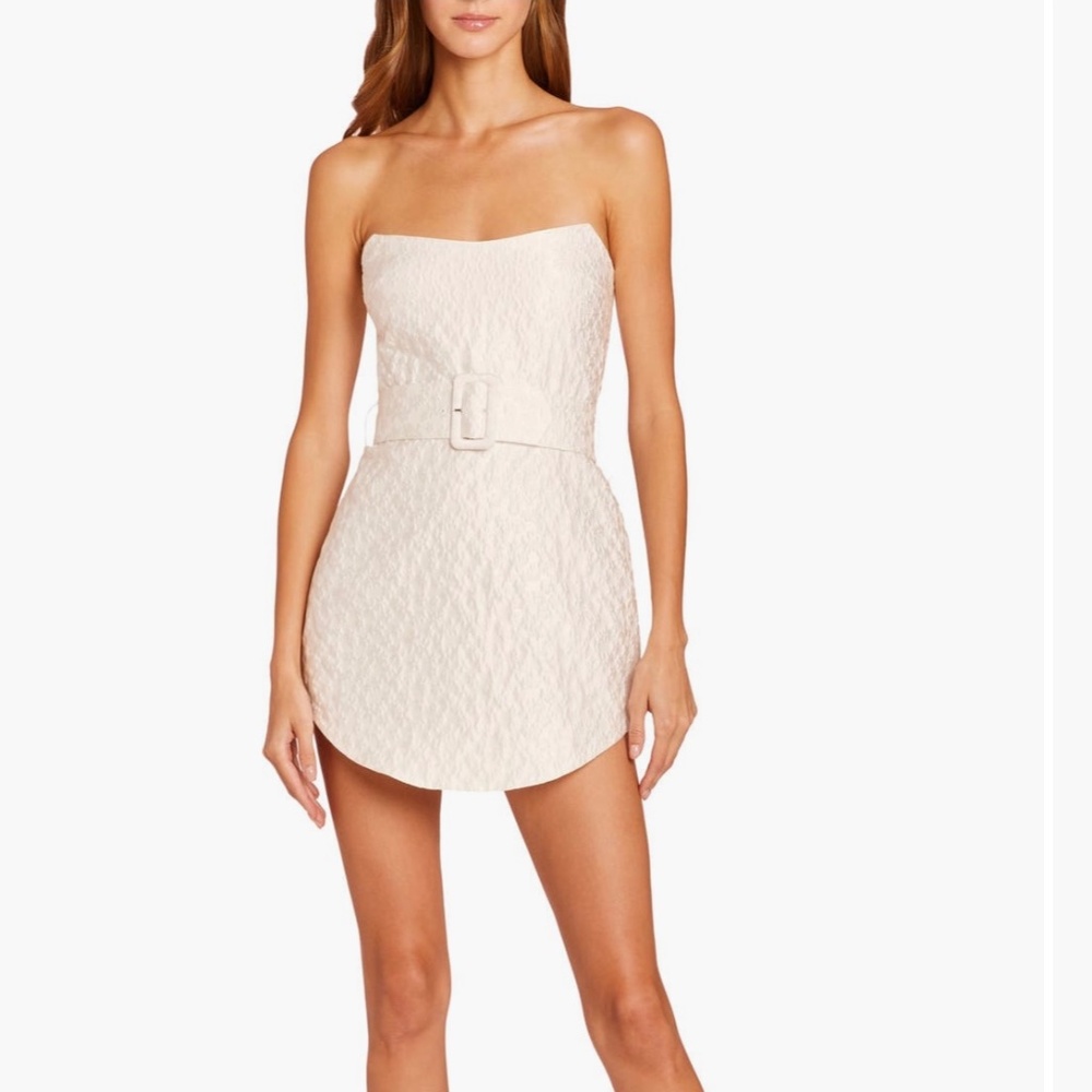Amanda Uprichard floral white mini dress